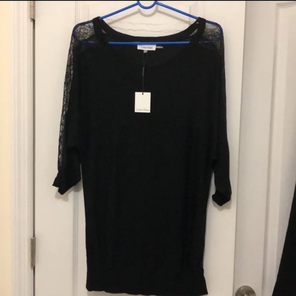 Calvin Klein 3/4 Slv Sweater Tunic - Picture 2 of 9